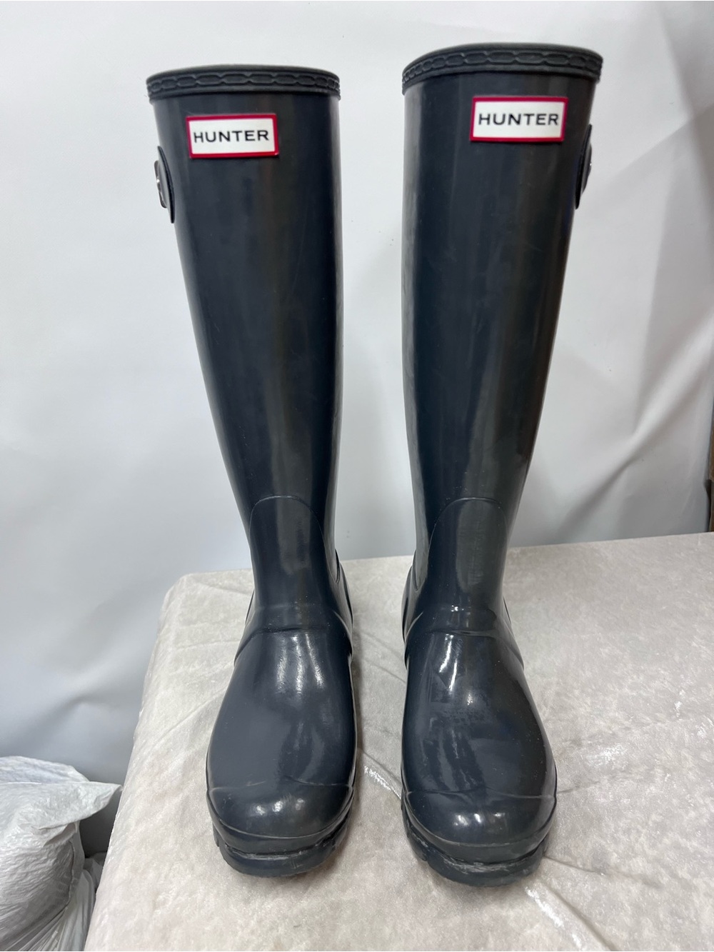 Hunter Women's original Gloss Knee-High Rain Boots size 6 waterproof